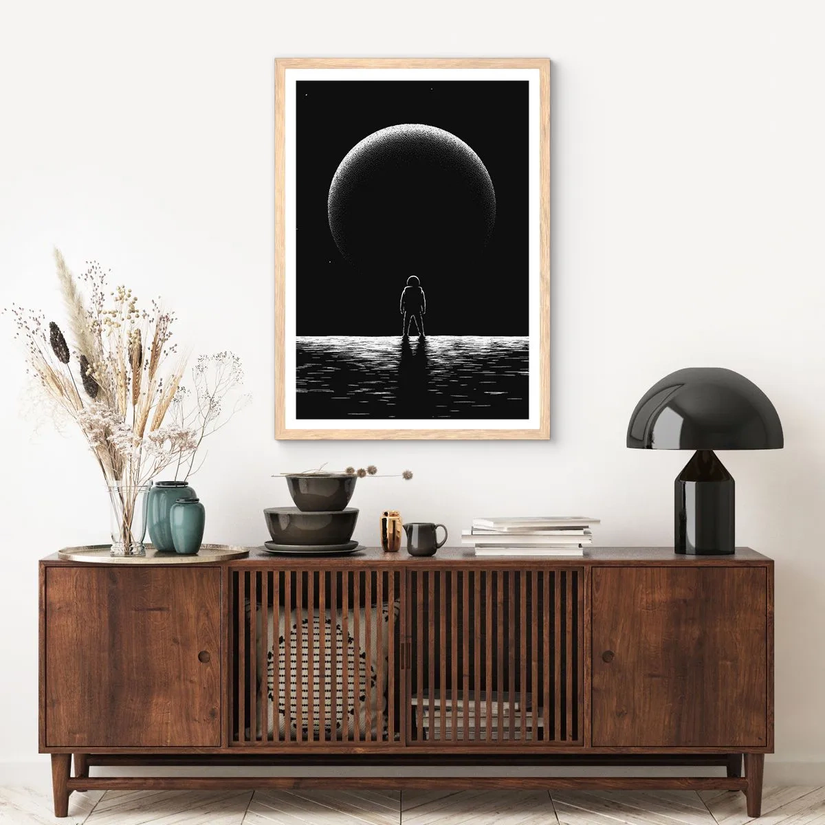 Poster în ramă de stejar deschis - Față în față - 40x50 cm