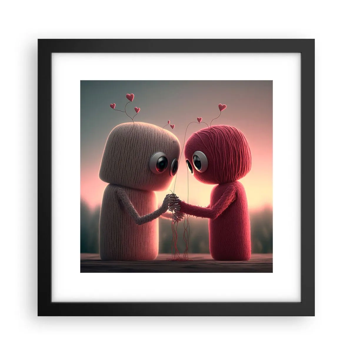 Poster în ramă neagră - Toată lumea are voie să iubească - 30x30 cm