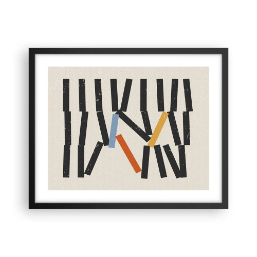 Poster în ramă neagră - Domino - compoziție - 50x40 cm