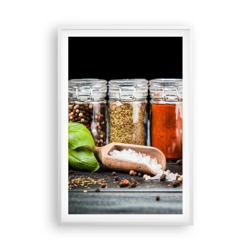 Poster în ramă albă - Pentru a da un gust vieții - 61x91 cm