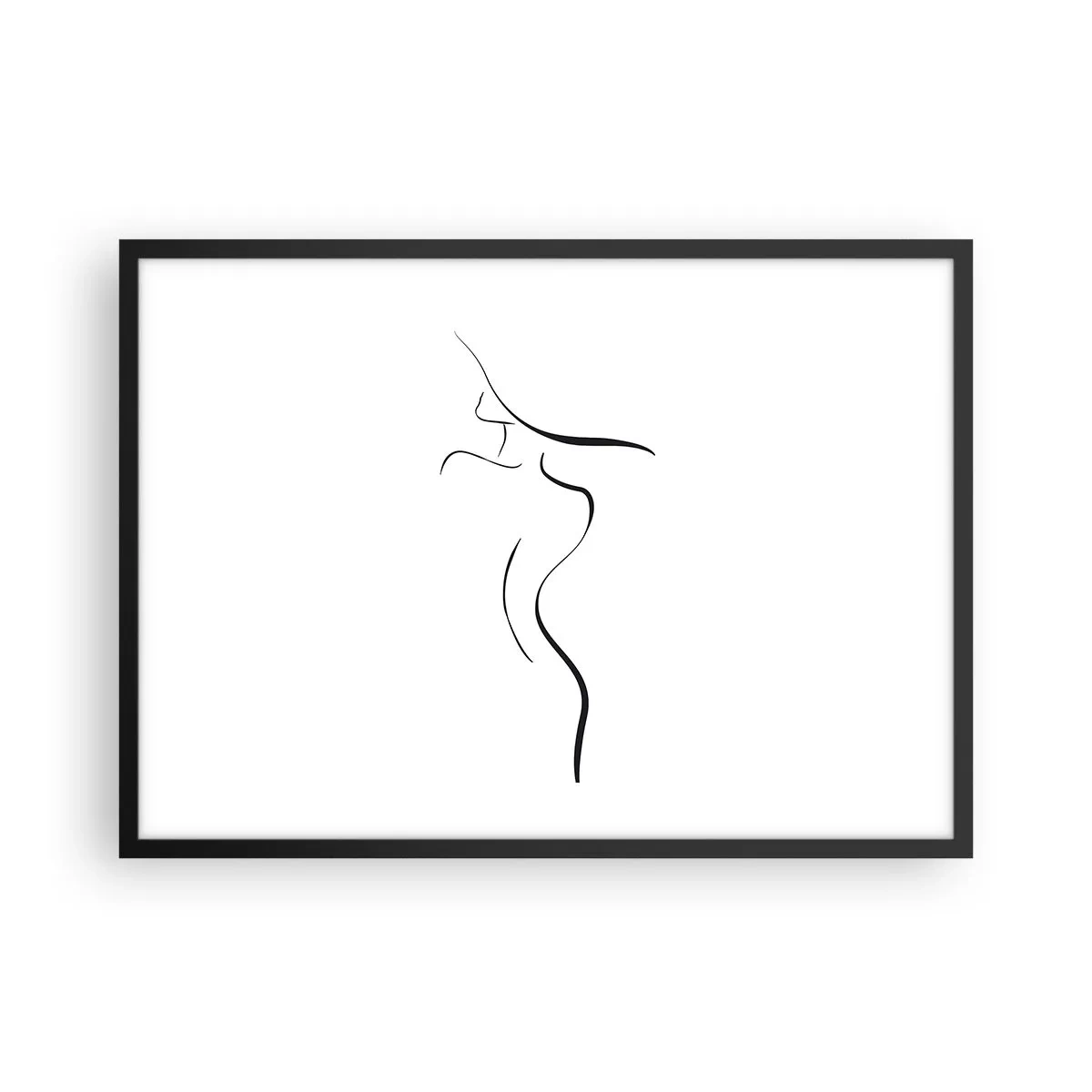 Poster în ramă neagră - E insesizabilă ca un val - 70x50 cm