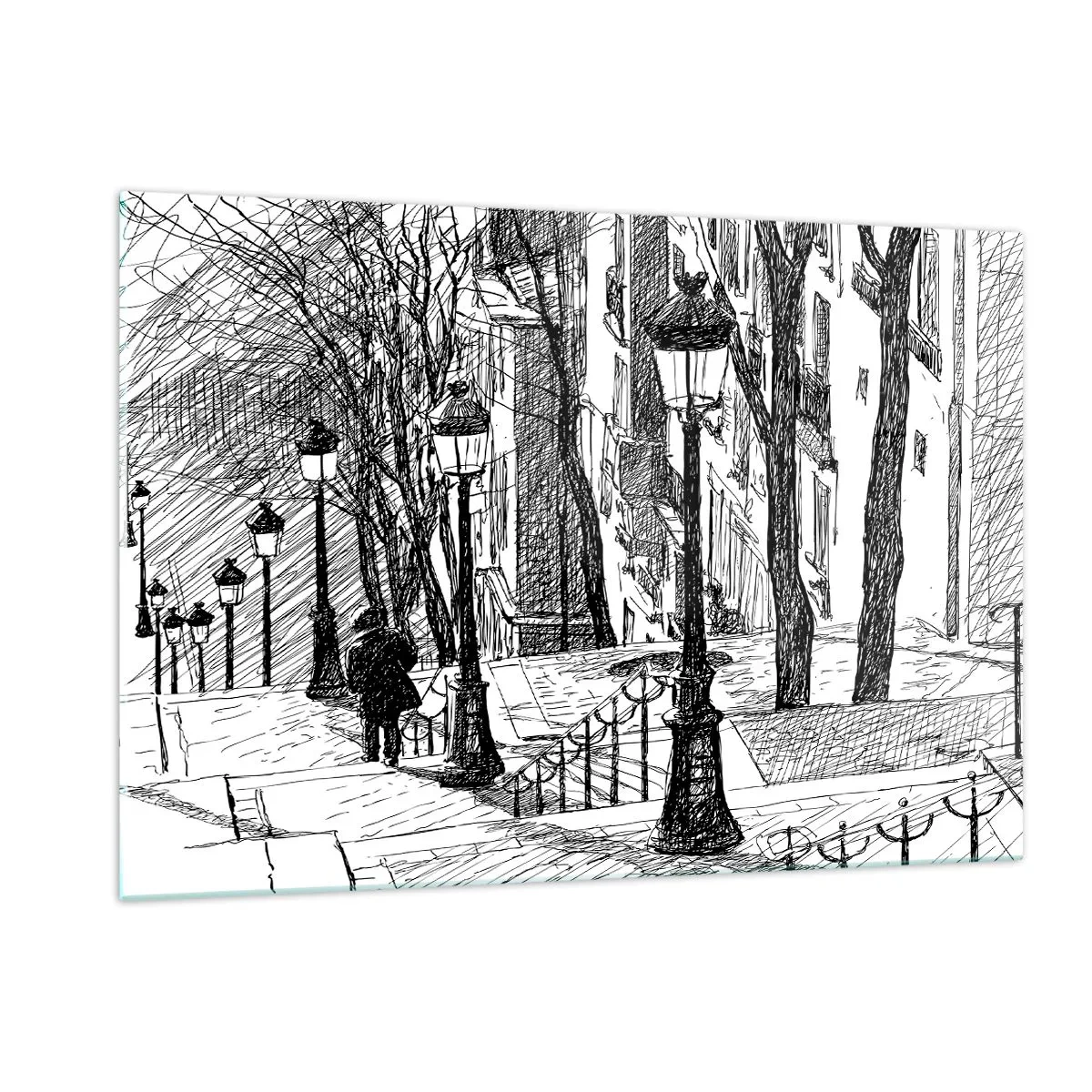 Tablou pe sticlă - Poveste de dragoste sau poveste de groază? - 120x80 cm