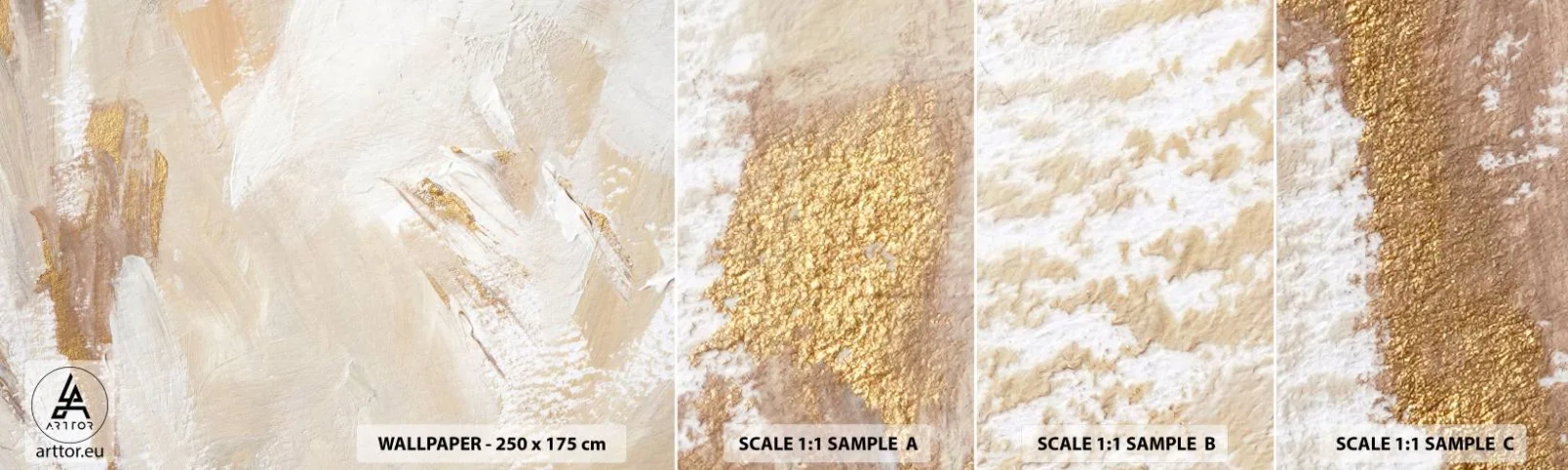 Mostră tapet autocolant Deluxe Sticker - Compoziție pastel - Minimalist, Luminos, Bucată - 100x30 cm