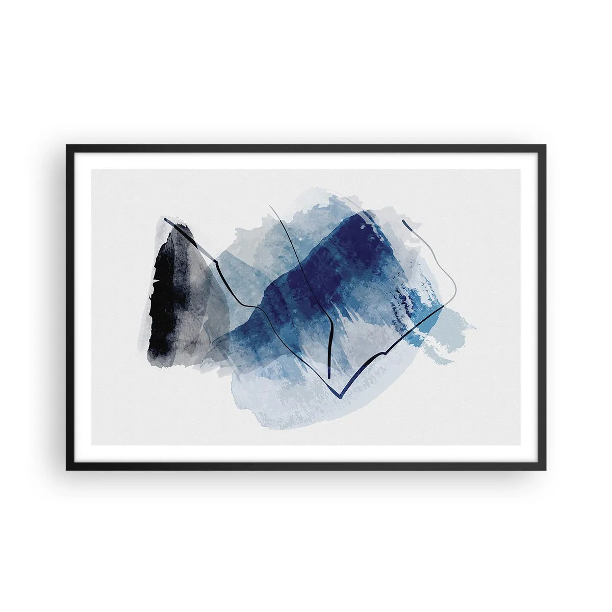 Poster în ramă neagră - Iceberg - 91x61 cm