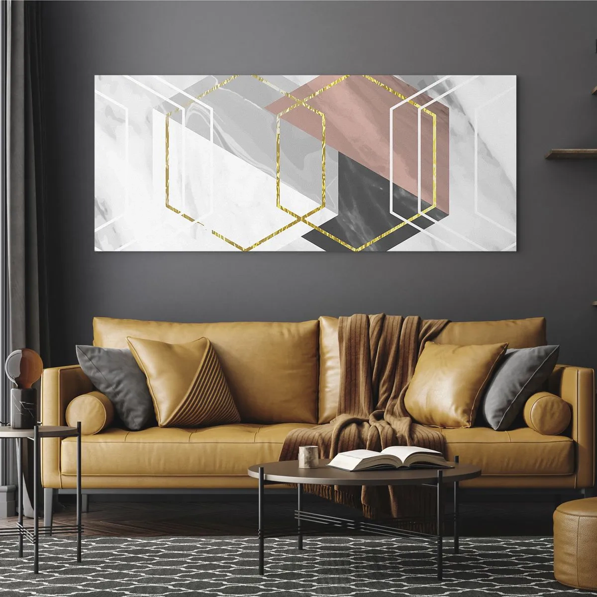 Tablou pe sticlă - Compoziția lanțului - 120x50 cm