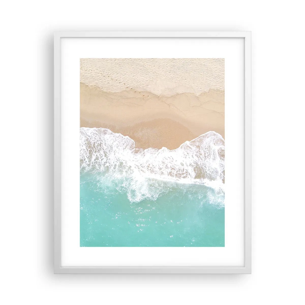 Poster în ramă albă - Atingere mângâietoare - 40x50 cm