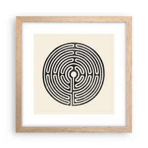 Poster în ramă de stejar deschis - Ordine secretă - 30x30 cm