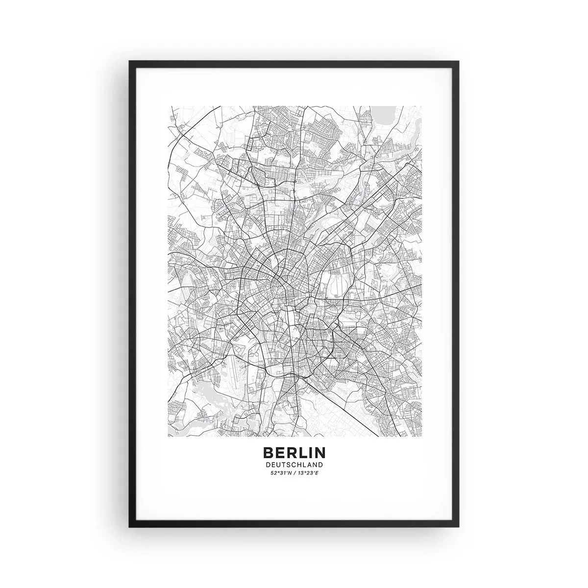 Poster în ramă neagră - Floare de Berlin - 70x100 cm