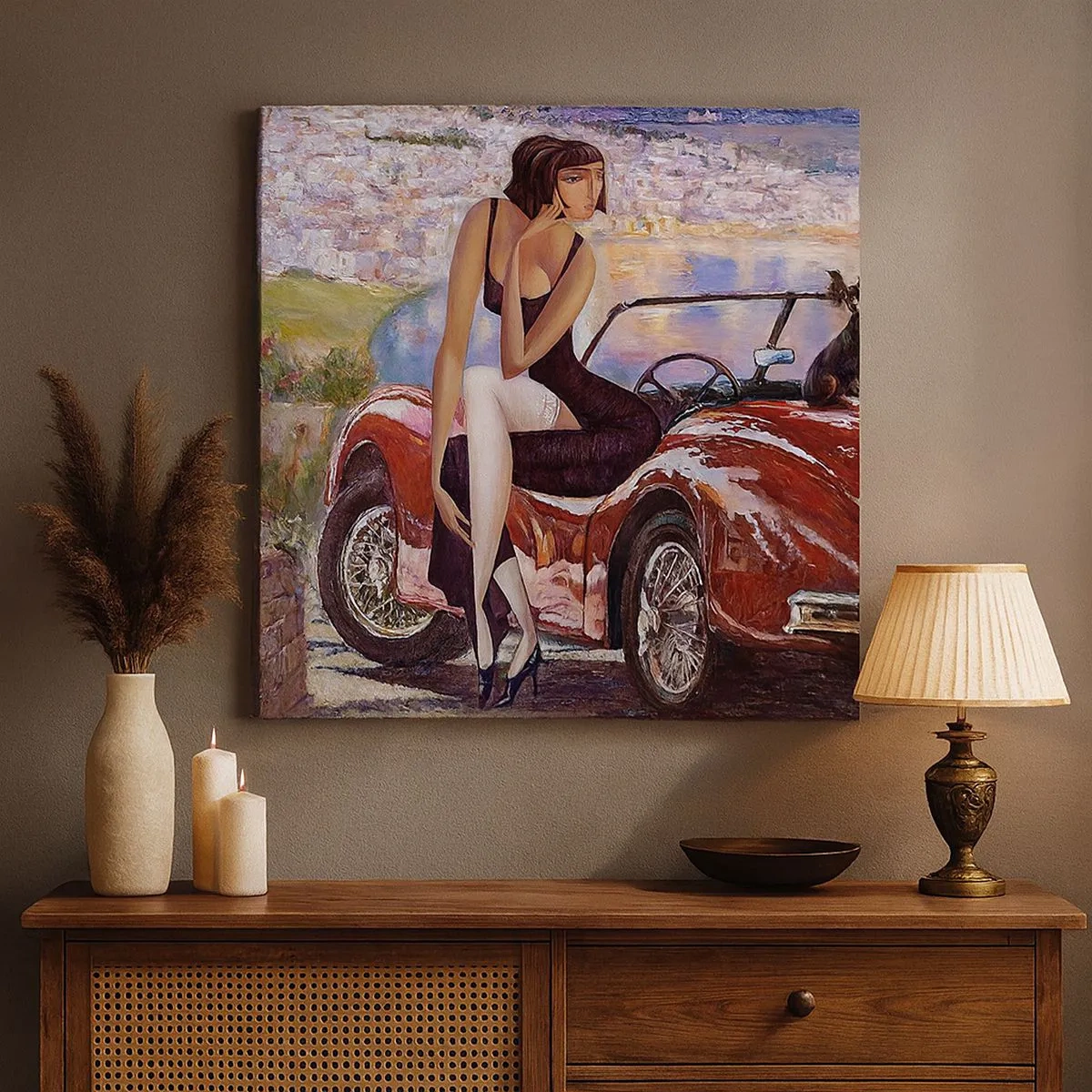 Tablou pe pânză - Vară? Doar pe Riviera - 30x30 cm