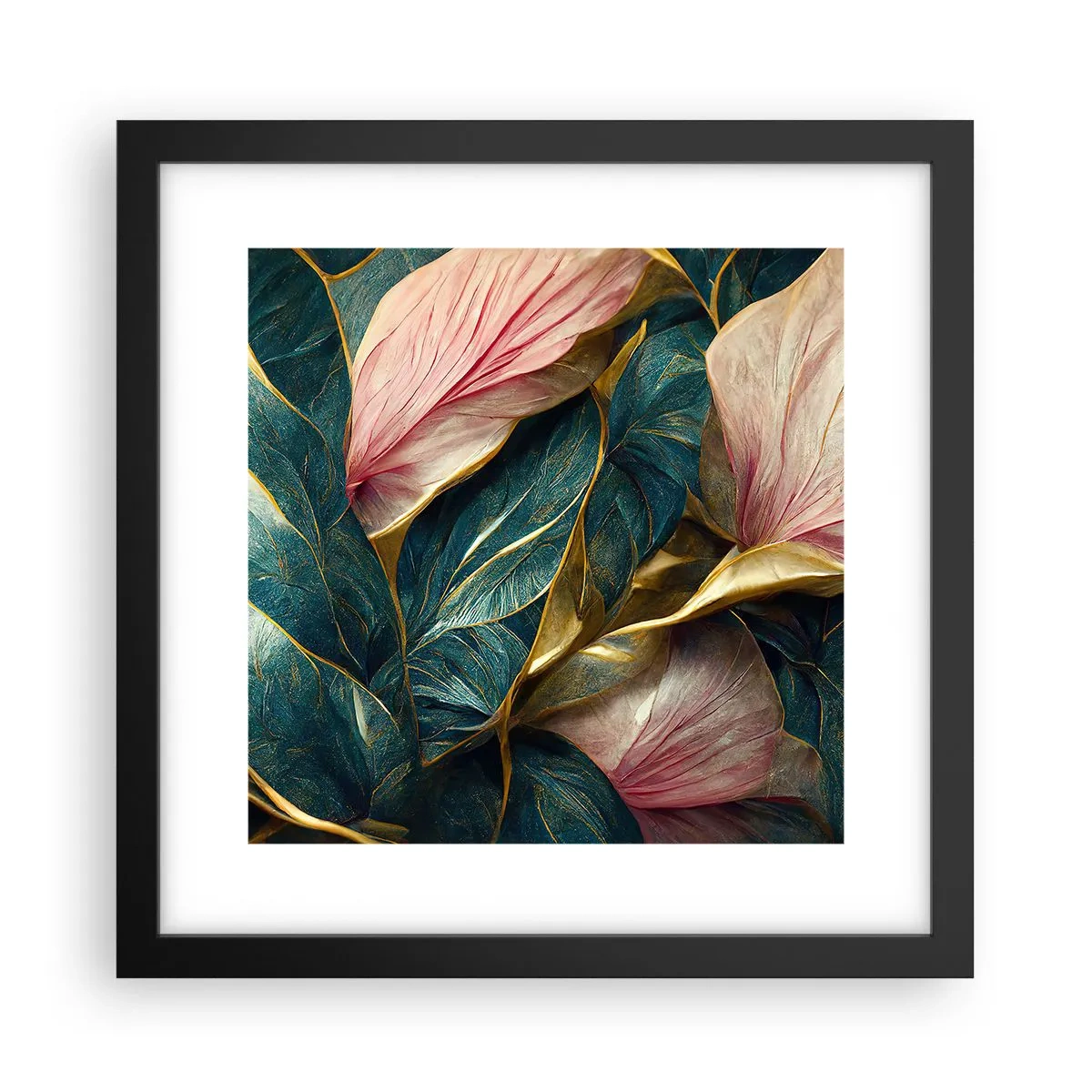 Poster în ramă neagră - Eleganța naturală și stil - 30x30 cm