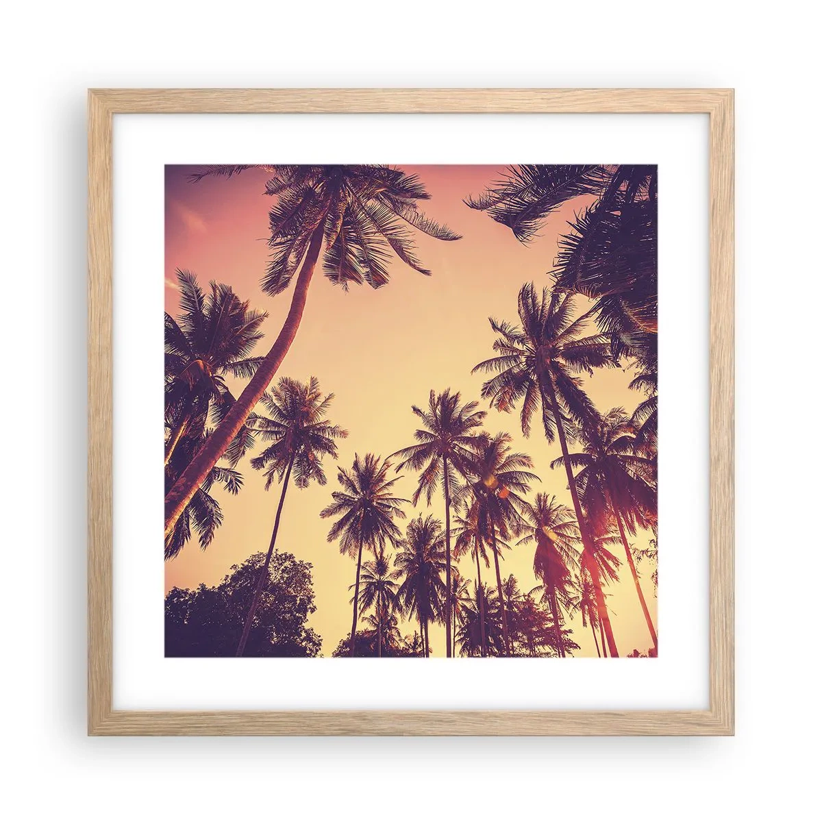 Poster în ramă de stejar deschis - Variație tropicală - 40x40 cm