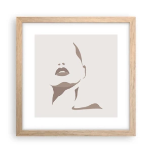 Poster în ramă de stejar deschis - Creată din lumină și umbră - 30x30 cm