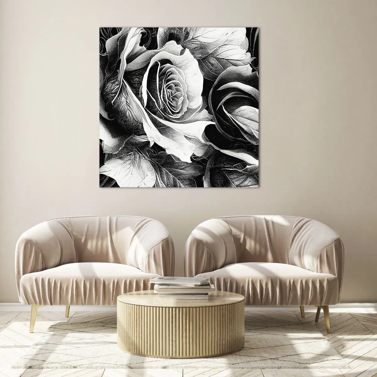 Tablou pe sticlă - Mereu regina - 70x70 cm