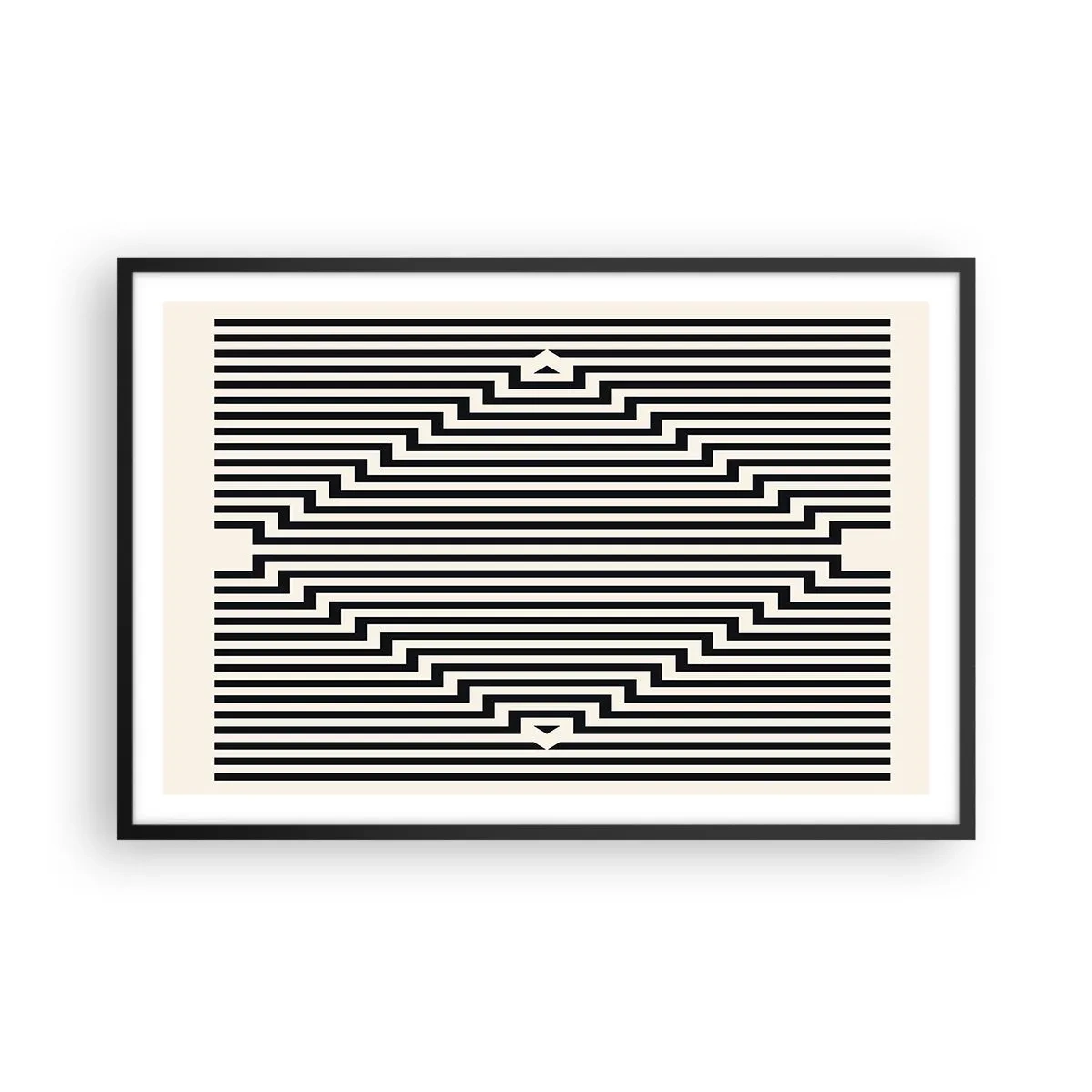 Poster în ramă neagră - Iluzie geometrică - 91x61 cm