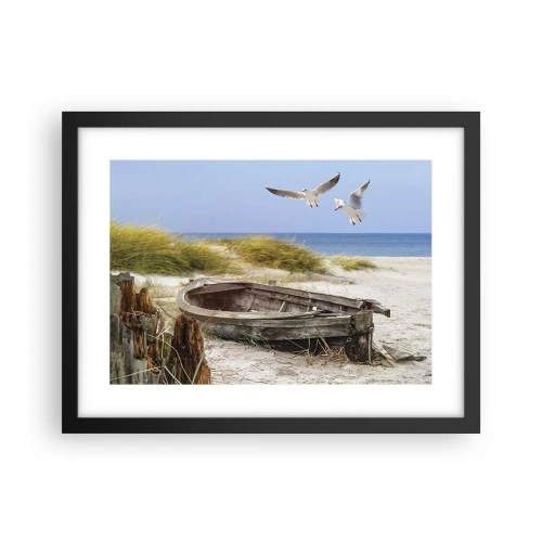 Poster în ramă neagră - Scăldate în vânt - 40x30 cm