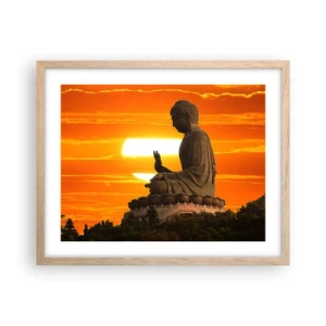 Poster în ramă de stejar deschis - Fără frică de lume - 50x40 cm