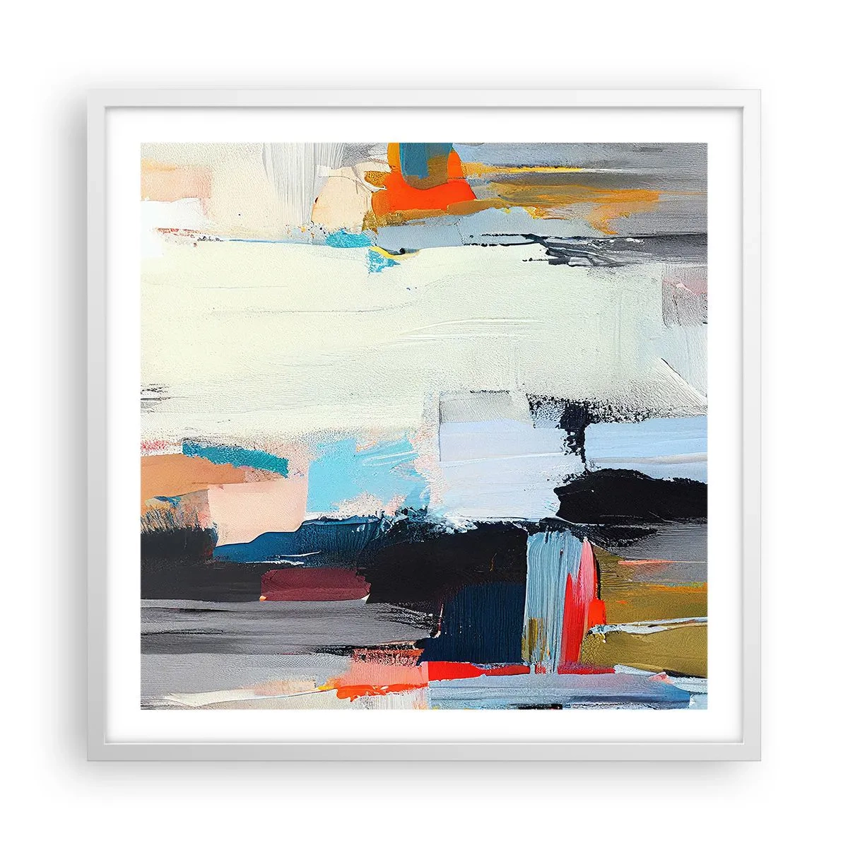 Poster în ramă albă - Există o metodă? - 60x60 cm