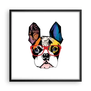 Poster în ramă neagră - Intelectualist - 50x50 cm