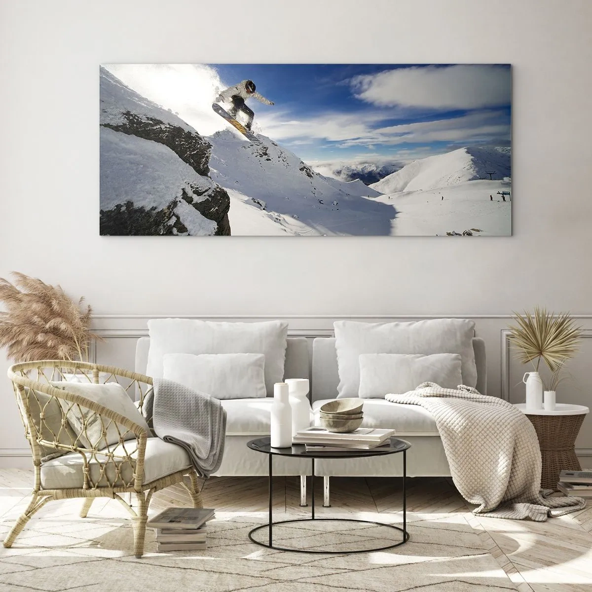 Tablou pe sticlă - Libertate fără frontiere - 90x30 cm