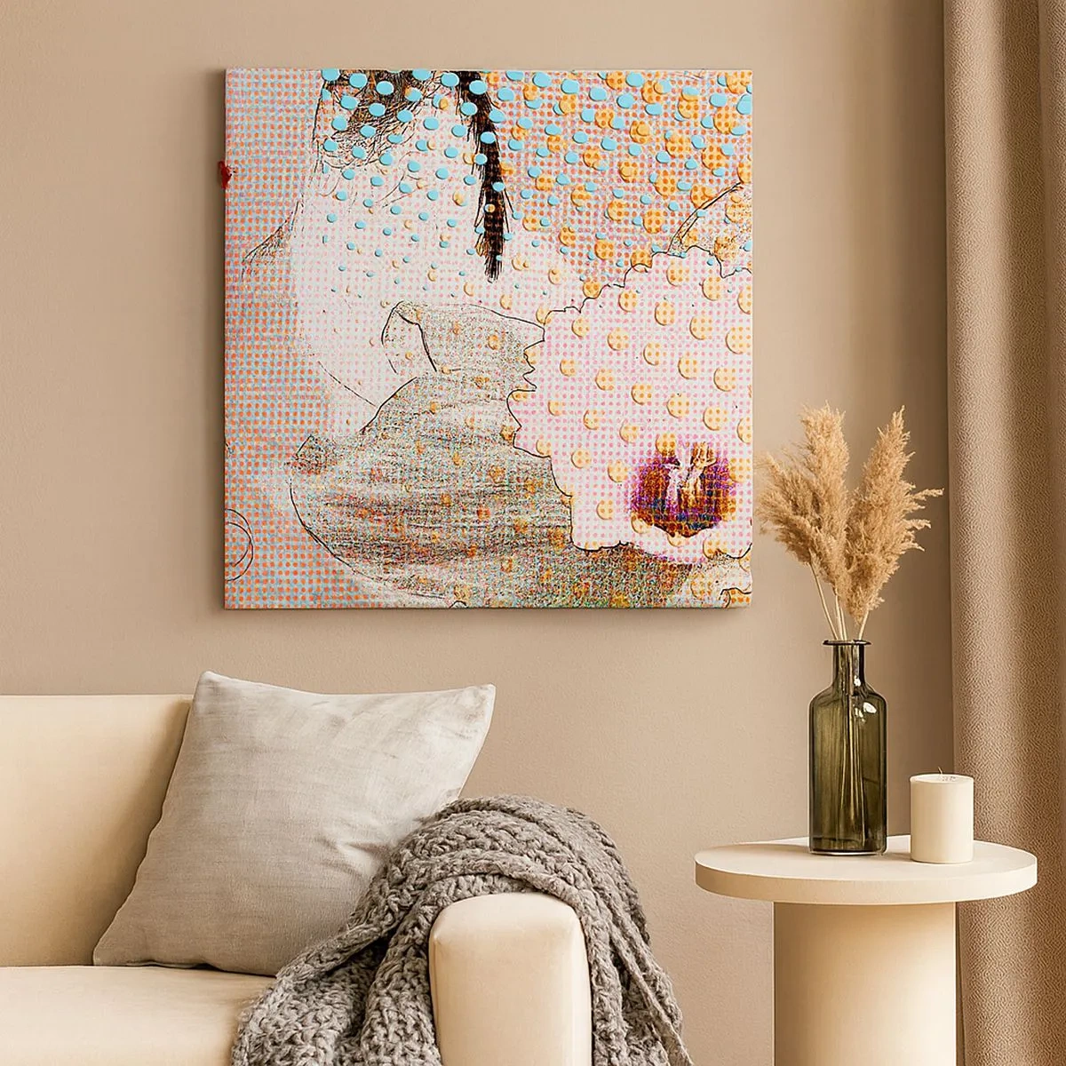 Tablou pe pânză - Eroină de benzi desenate - 30x30 cm