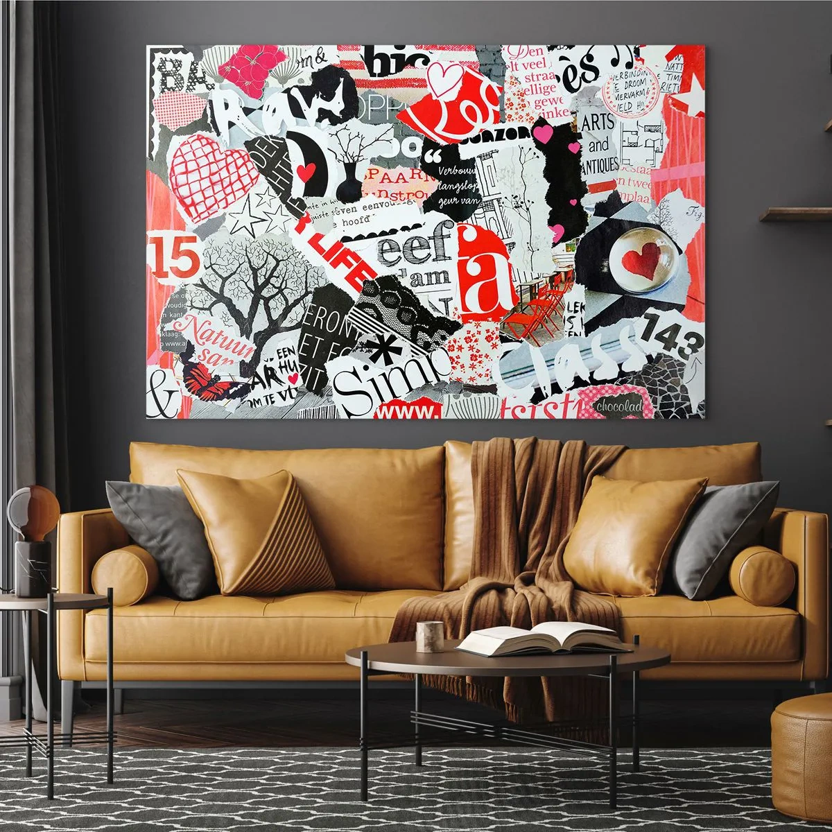 Tablou pe sticlă - Colaj de hipsteri - 100x70 cm