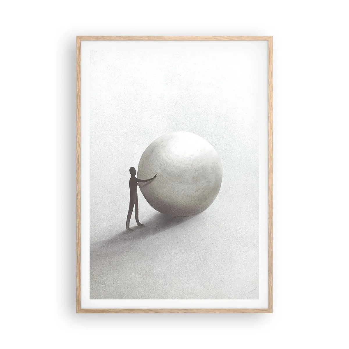 Poster în ramă de stejar deschis - Jocul vieții - 70x100 cm
