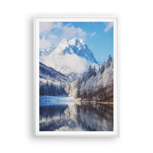 Poster în ramă albă - Veghe de zăpadă - 70x100 cm