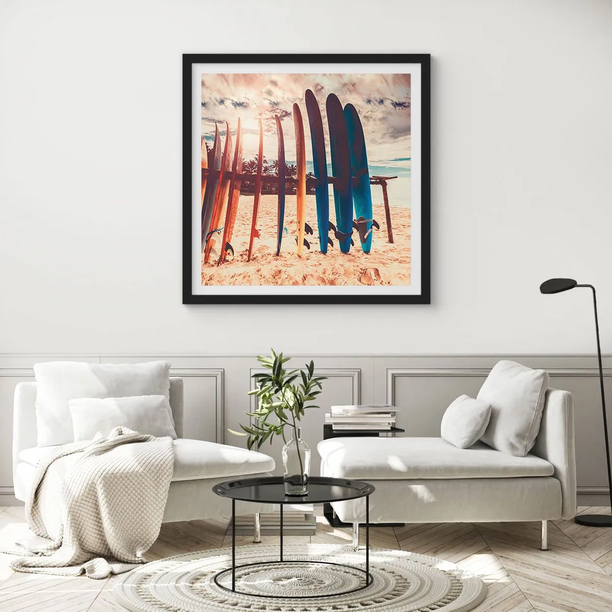 Poster în ramă neagră - Noapte bună, până mâine - 50x50 cm