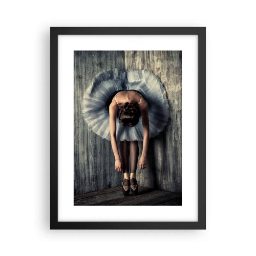 Poster în ramă neagră - Când muzica se oprește - 30x40 cm
