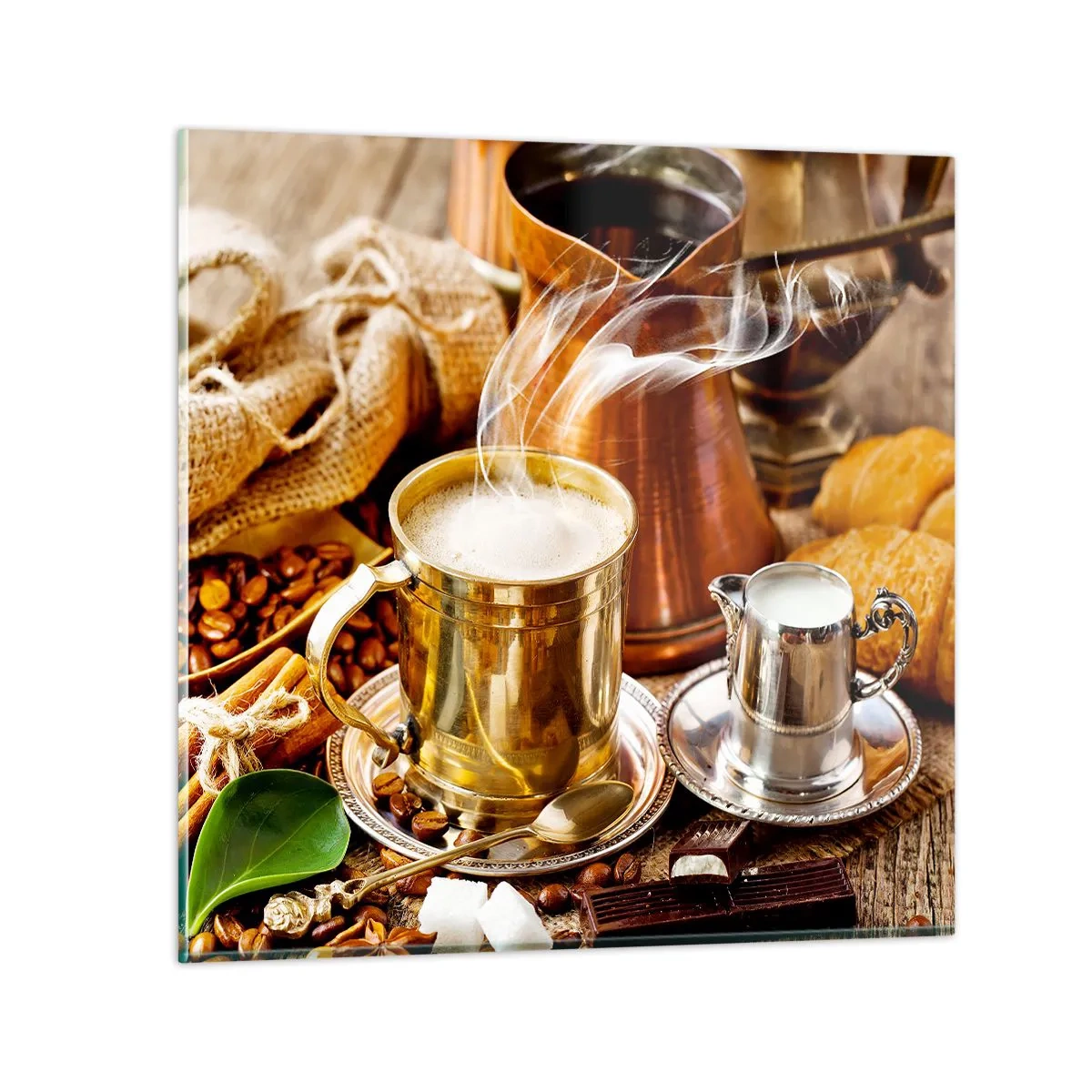 Tablou pe sticlă - O zi bună! - 70x70 cm