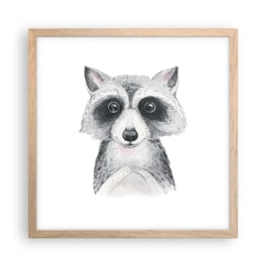 Poster în ramă de stejar deschis - Un moment pentru emoții - 40x40 cm