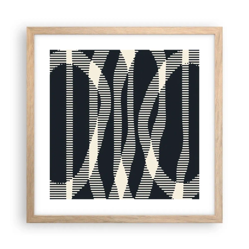 Poster în ramă de stejar deschis - Încercare de străpungere a întunericului - 40x40 cm