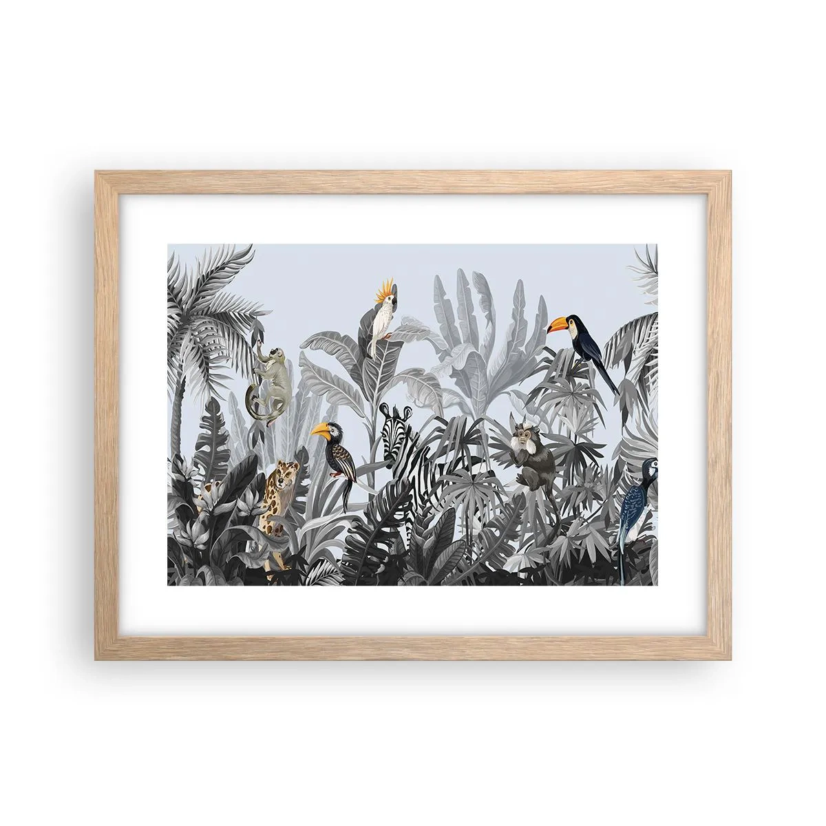 Poster în ramă de stejar deschis - O fabulă africană - 40x30 cm