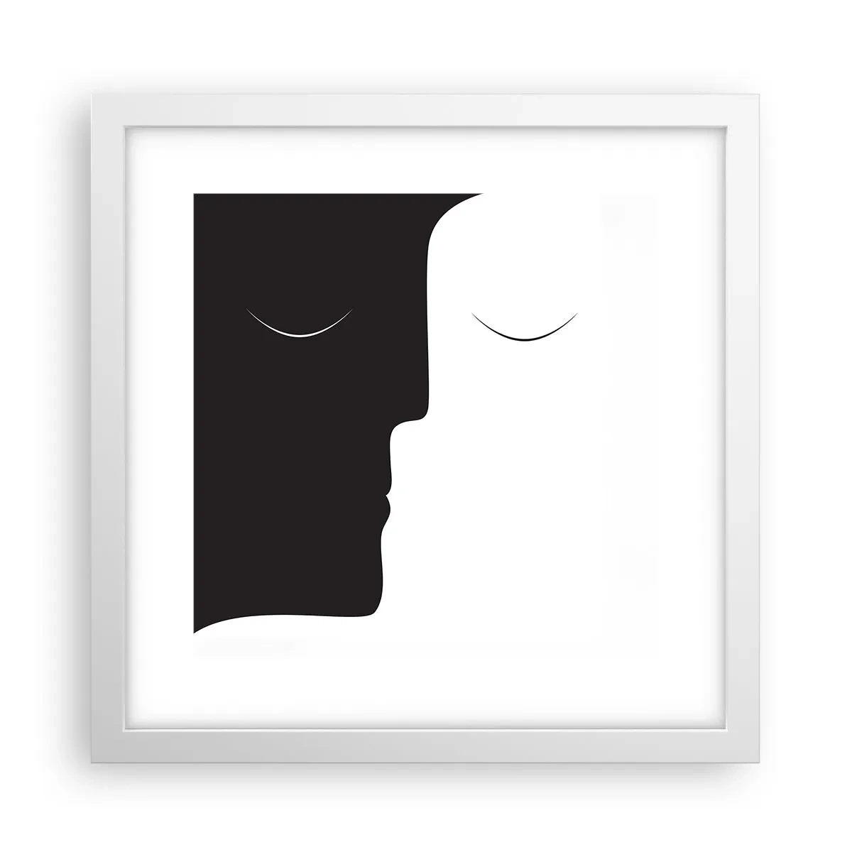 Poster în ramă albă - Unitatea contrariilor - 30x30 cm