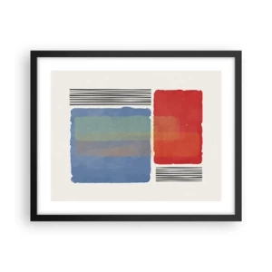 Poster în ramă neagră - Spiritul și litera geometriei - 50x40 cm