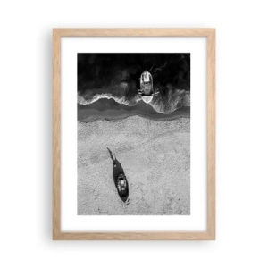 Poster în ramă de stejar deschis - Tot pe țărm... - 30x40 cm