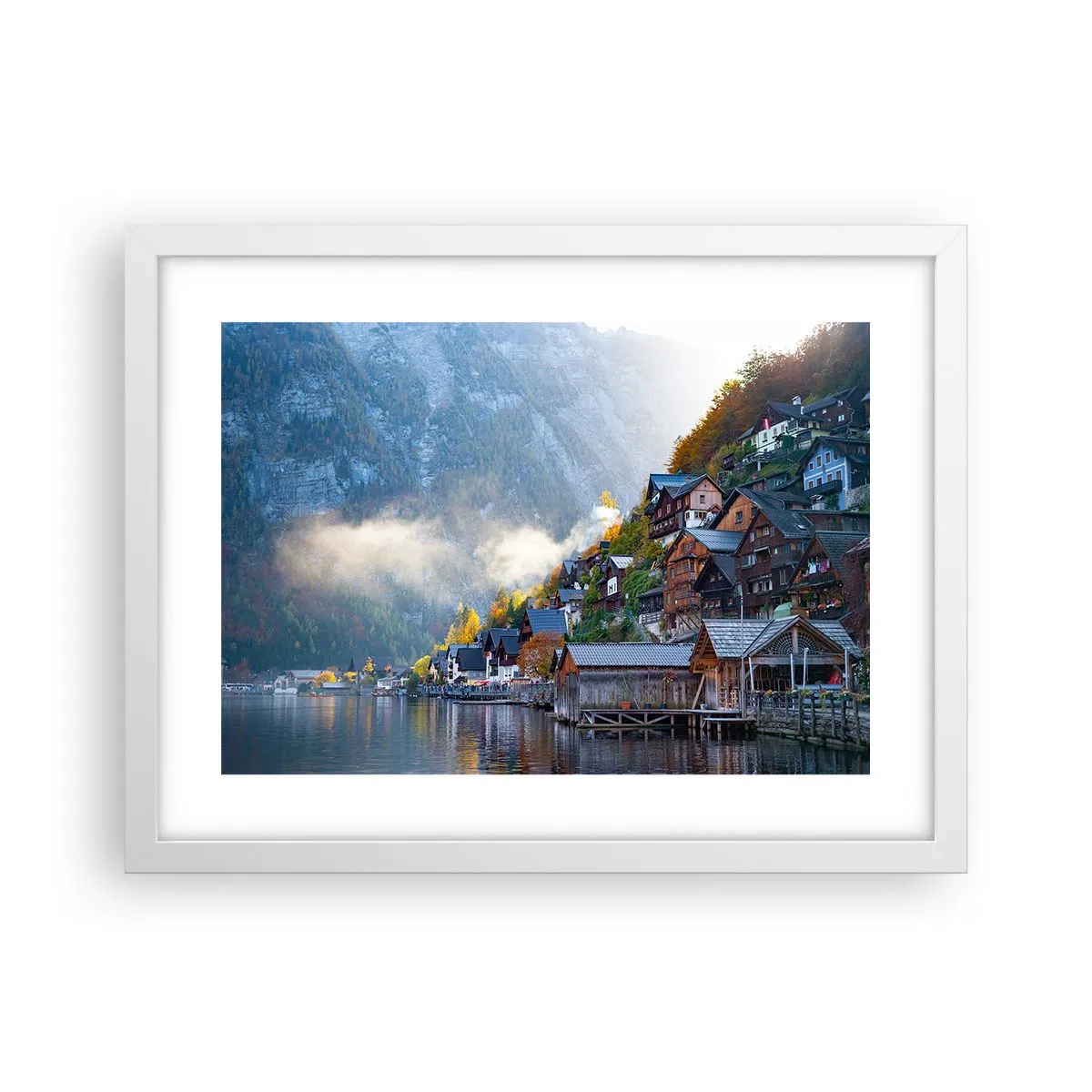 Poster în ramă albă - Atmosferă alpină - 40x30 cm