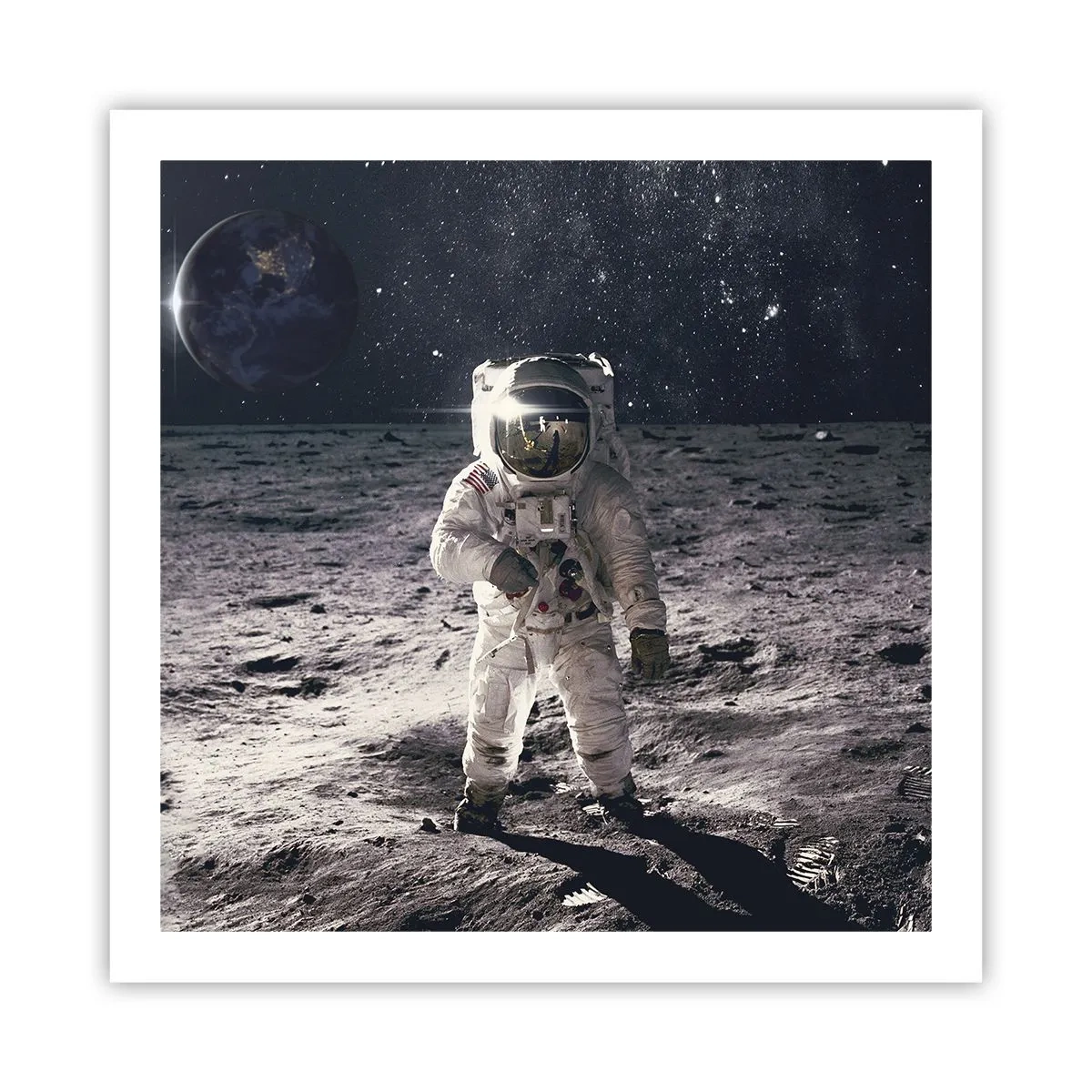 Poster - Salutări de pe Lună - 60x60 cm