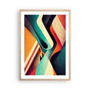 Poster în ramă de stejar deschis - Compoziție intensă - 50x70 cm