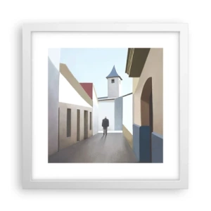 Poster în ramă albă - Plimbare însorită - 30x30 cm