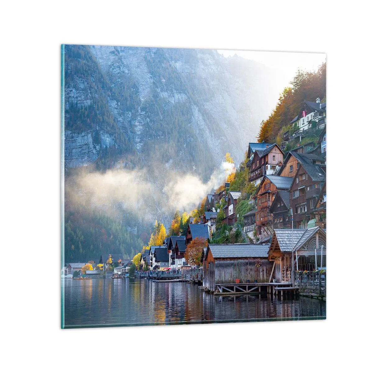 Tablou pe sticlă - Atmosferă alpină - 30x30 cm