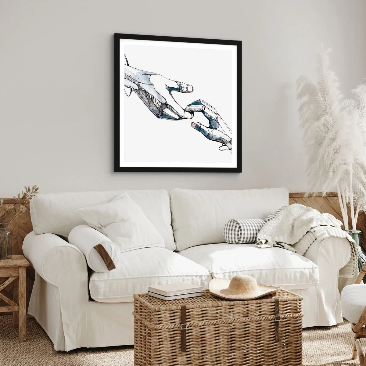 Poster în ramă neagră - Gest frumos - 50x50 cm