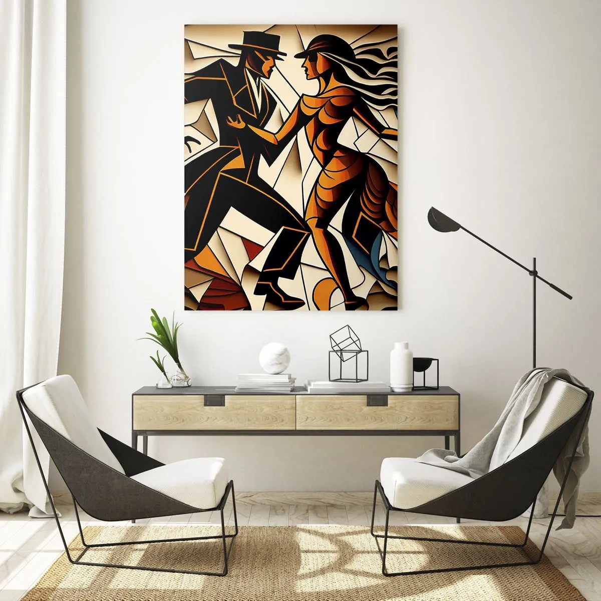 Tablou pe sticlă - Dans cu pasiune - 70x100 cm