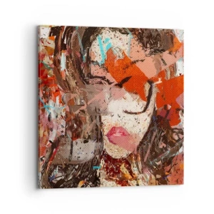 Tablou pe pânză - Chiar nu știe nimeni cum ești tu - 70x70 cm