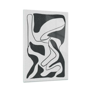 Tablou pe sticlă - Distracție abstractă în labirint - 70x100 cm