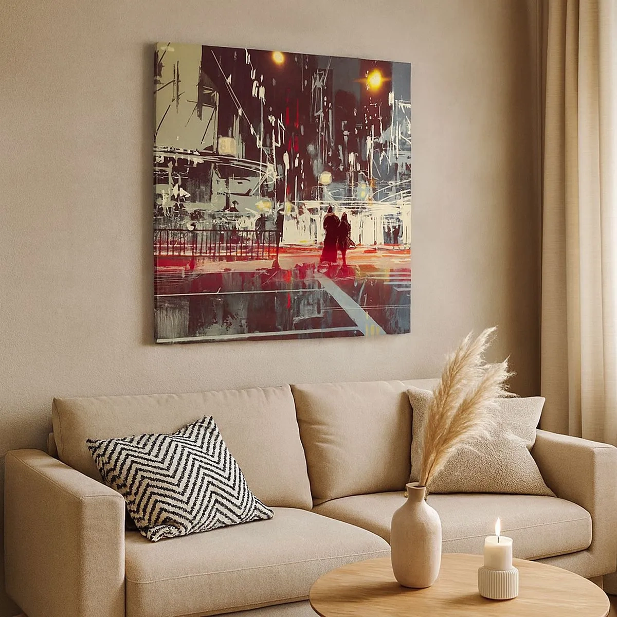 Tablou pe pânză - O trecere metropolitană - 30x30 cm