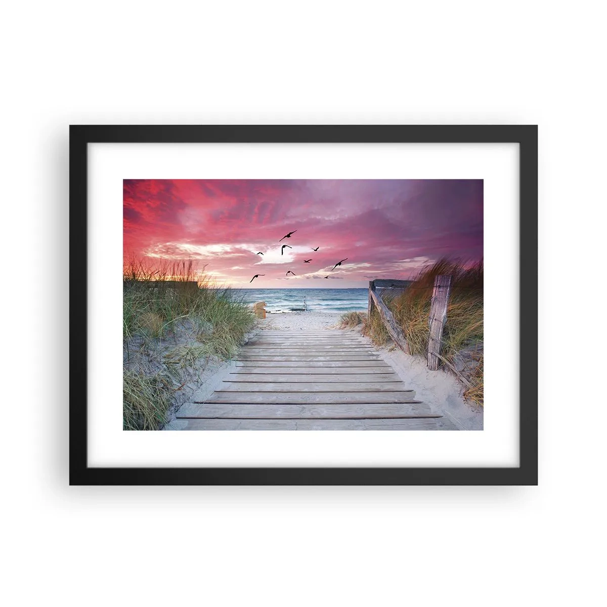 Poster în ramă neagră - Impresie baltică - 40x30 cm