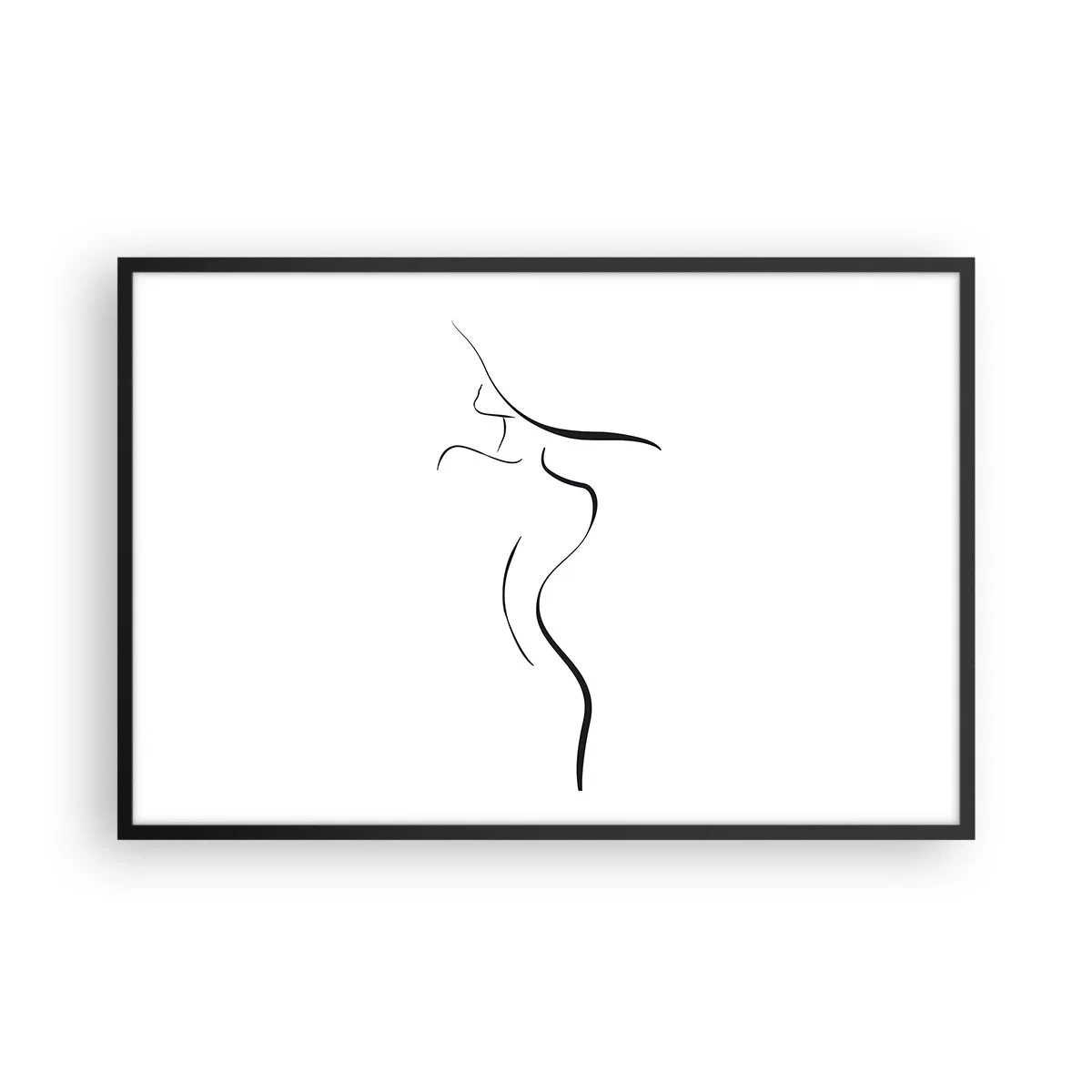 Poster în ramă neagră - E insesizabilă ca un val - 91x61 cm