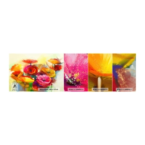 Mostră tapet autocolant Deluxe Sticker - Nu numai roșu - Flori, macii, Grădină - 100x30 cm
