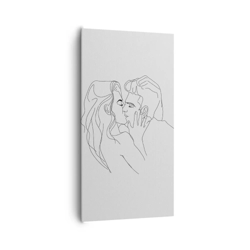 Tablou pe pânză - Cu aceeași linie - 65x120 cm